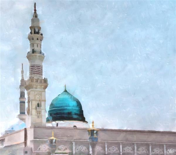 نقاشی از مسجد پیامبر اسلام (ص)
