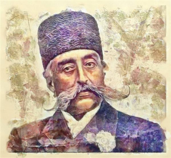 نقاشی دیجیتال شاه قاجار