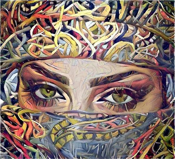 نقاشی چشمان زن ایرانی زیبا