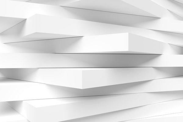 طراحی انتزاعی سه بعدی معماری پس زمینه مدرن سفید