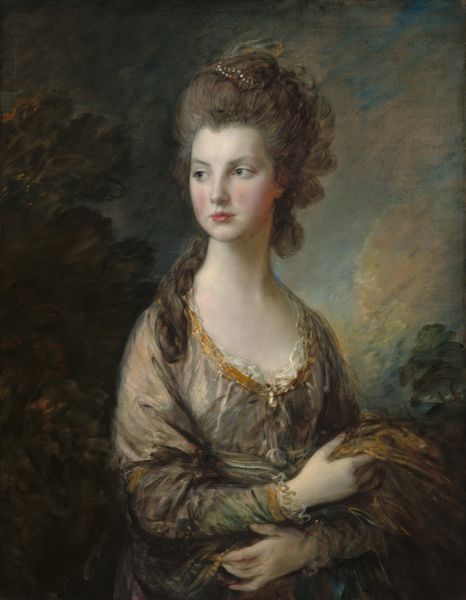 خانم محترم توماس گراهام اثر توماس گینزبورو 77-1775 نقاشی بریتانیایی رنگ روغن روی بوم به نام مری کاتکارت ارجمند متولد شد دختر نهمین بارون کاتکارت که سفیر کاترین تی بود