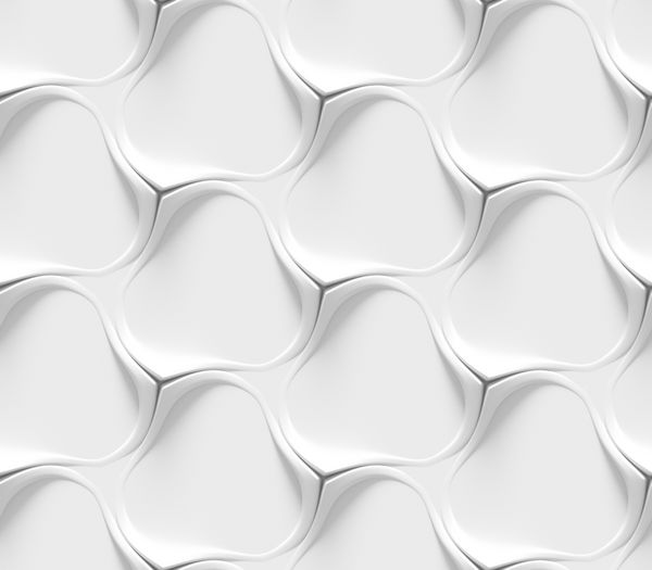 بافت هندسی بدون درز سفید سبک کاغذ اوریگامی عناصر شش ضلعی پس زمینه رندر سه بعدی