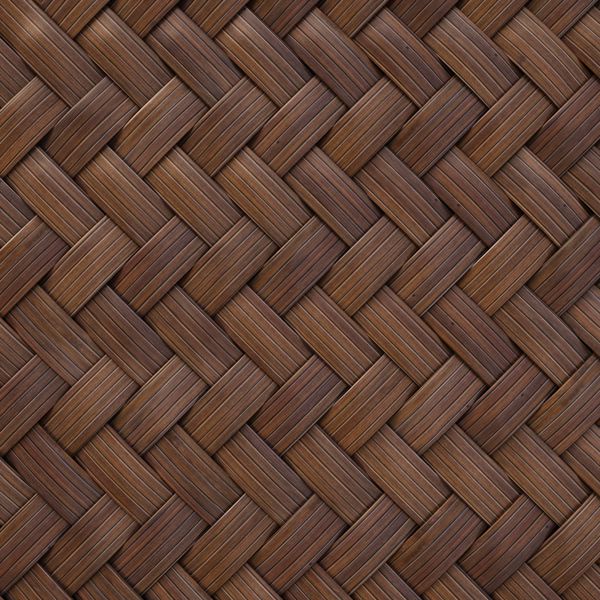 بافت چوبی قهوه ای حصیری با الگوهای طبیعی