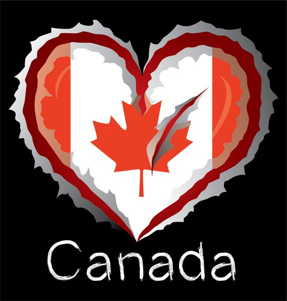 پرچم کانادا با خراش های روی پنجه