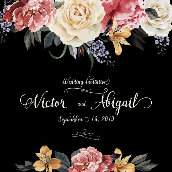 کارت تبریک با گل رز آبرنگ می تواند به عنوان کارت دعوت برای عروسی تولد و دیگر تعطیلات و پس زمینه تابستان استفاده شود وکتور
