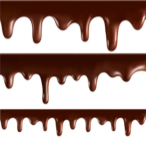 وکتور الگوی قطره ای شربت شکلاتی جدا شده در پس زمینه سفید
