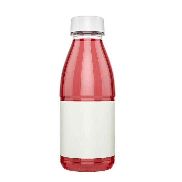 پلاستیک طبیعی بطری شیشه ای آب میوه مربا شیر آب قند چای بسته بندی ماکت با برچسب یا نشان های طراحی