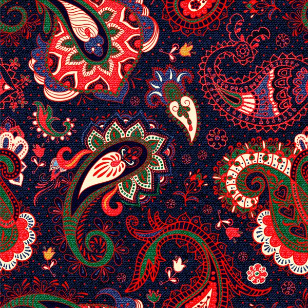 پس زمینه بدون درز Paisley الگوی گل