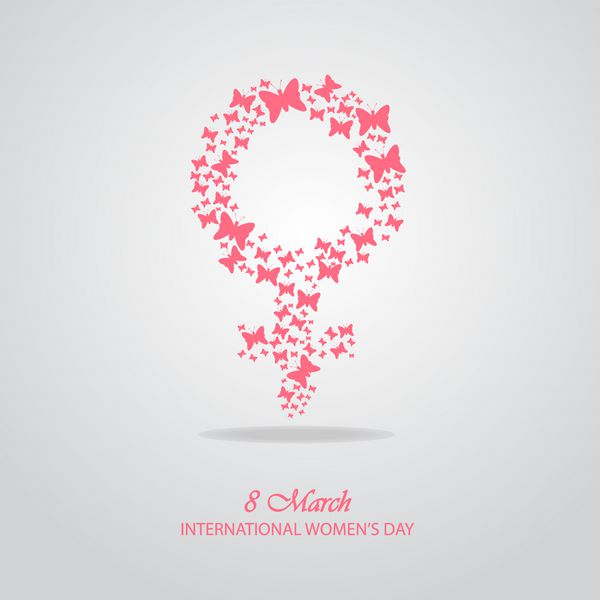 پس زمینه روز جهانی زن 8 مارس برای کارت تبریک و دعوت استفاده کنید پوستر پس زمینه طراحی مسطح وکتور