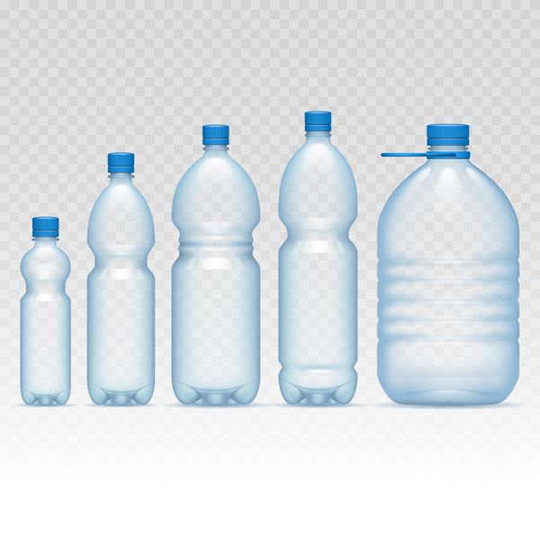 مجموعه بطری های پلاستیکی