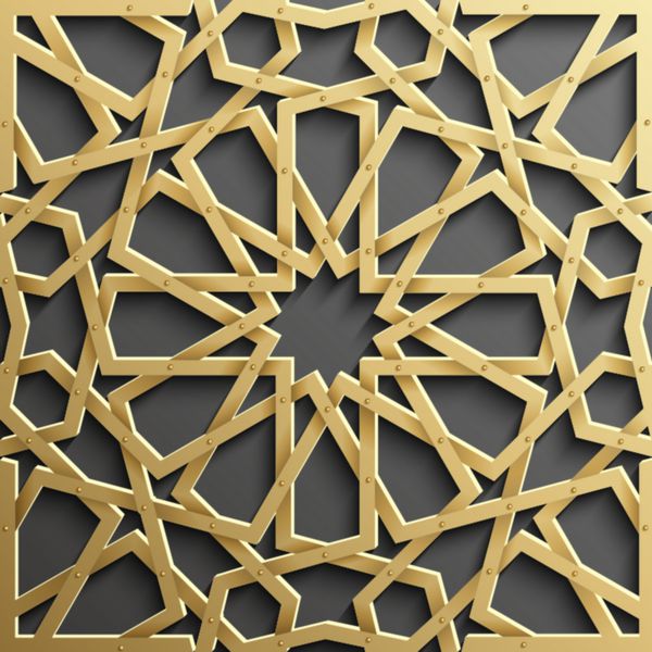 الگوی اسلیمی الگوی هندسی عربی بدون درز تزئینات شرقی تزئینات هندی نقوش ایرانی سه بعدی بافت بی پایان را می توان برای کاغذ دیواری پرکردن الگو پس زمینه صفحه وب بافت های سطحی استفاده کرد