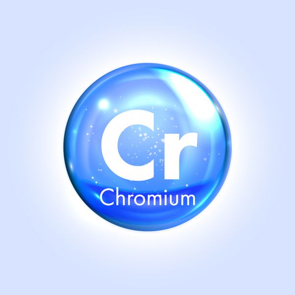 نماد آبی معدنی کروم وکتور کپسول قرص قطره براق سه بعدی کروم مجتمع معدنی و ویتامین مکمل پزشکی و غذایی Healthy Life