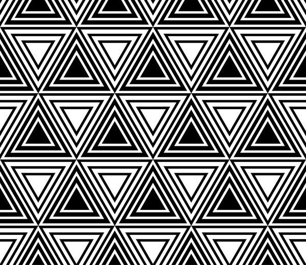 الگوی هندسی با مثلث پس زمینه وکتور بدون درز بافت سیاه و سفید