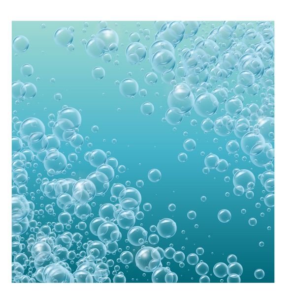 قاب مربع از حباب های آب واقعی با نوار مورب برای متن فوم تمیز کننده حباب شامپو در زیر آب دریای عمیق با اسپری مناسب برای طراحی کارت تبریک بنر بروشور دعوتنامه مهمانی