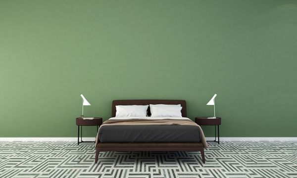 طراحی دیوار سبز و اتاق خواب
