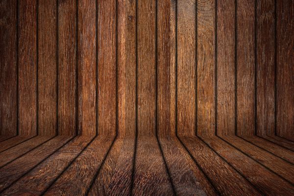 اتاق خالی چوبی با تخته چوب بلوط روستایی قدیمی دیوار و کف holz raum hintergrund leer rustikal boden