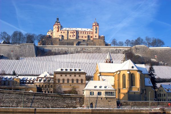 Die Festung Marienberg im Winter