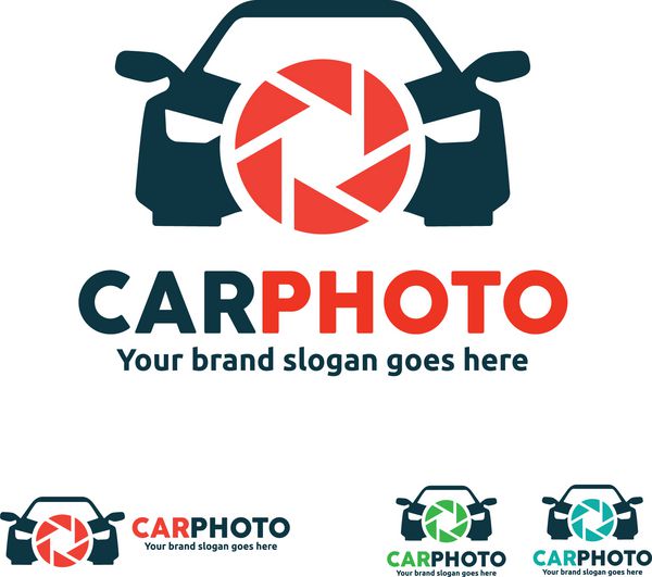 لوگوی دوربین خودرو برای کسب و کار عکس و فیلم خودرو