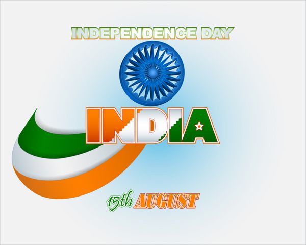 پس زمینه تعطیلات با چرخ آشوکا و پرچم هند برای جشن ملی 15 اوت هند