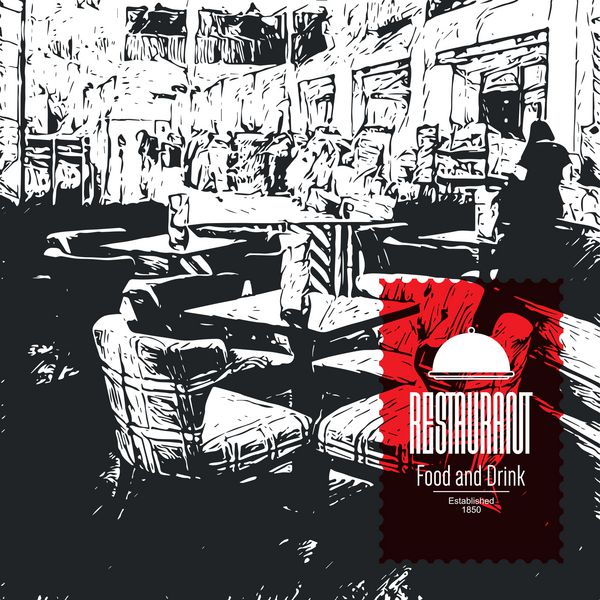 طراحی منوی رستوران قالب بروشور منو برای کافه قهوه خانه رستوران بار طراحی نماد لوگو تایپ غذا و نوشیدنی با یک عکس طرح