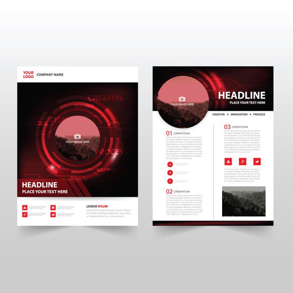 بروشور قرمز پیشنهاد کسب و کار بروشور بروشور طراحی قالب بروشور طراحی طرح جلد کتاب قالب ارائه تجاری انتزاعی طراحی اندازه a4