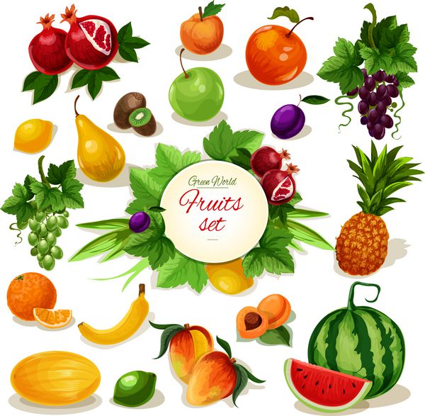 پوستر میوه ارگانیک برای غذا آبمیوه نوشیدنی
