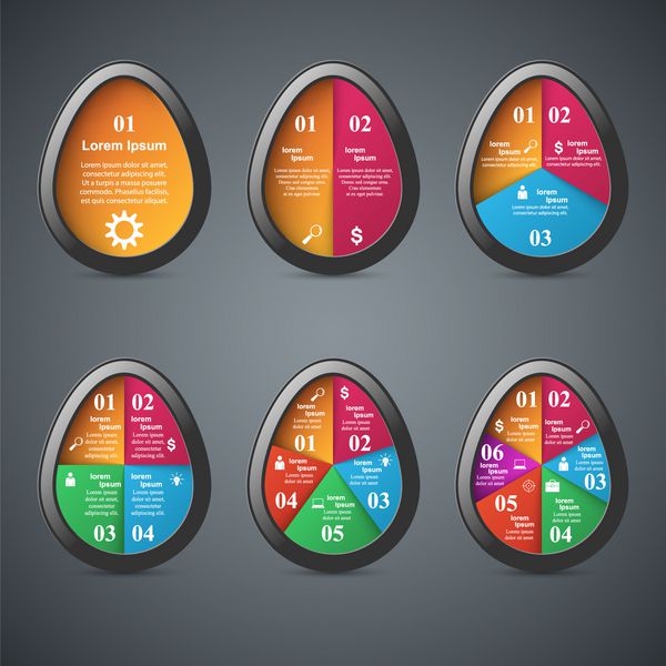 اینفوگرافیک کسب و کار نماد تخم مرغ