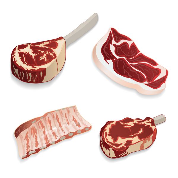 گوشت گاو ارگانیک نپخته گوشت خوک گوشت بره