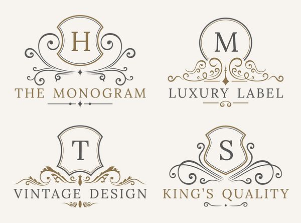 الگوی لوگوی لوکس علامت تجاری سپر برای تابلو هویت مونوگرام برای رستوران هتل بوتیک کافه فروشگاه جواهرات مد وکتور عناصر تزئینی خوشنویسی شکوفا می شود