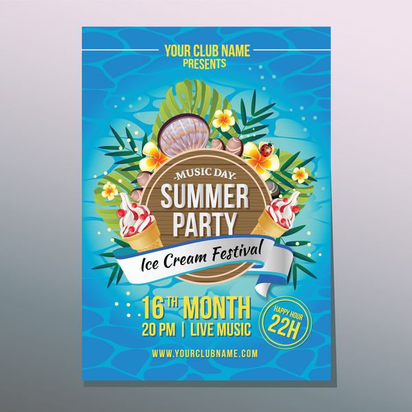 پوستر جشن تابستانی یخ