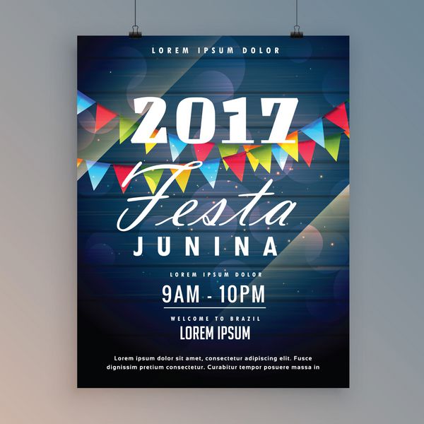 قالب طراحی بروشور festa junina 2017