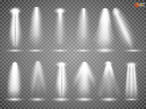 مجموعه نورپردازی صحنه جلوه های شفاف نورپردازی با نورافکن وکتور
