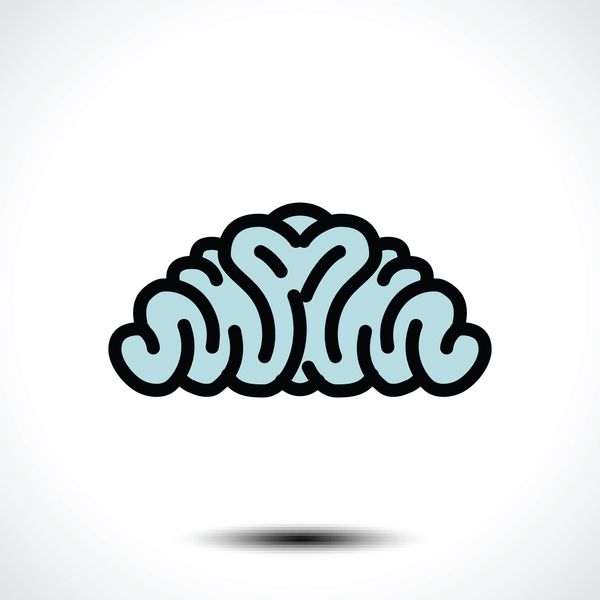 لوگوی انتزاعی مغز ایده ایده طوفان فکری نماد مفهومی لوگوتایپ وکتور