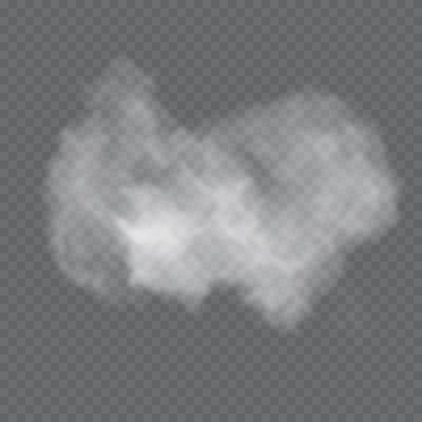 جلوه ویژه شفاف جدا شده از مه یا دود وکتور سفید پس زمینه ابری مه یا دود وکتور