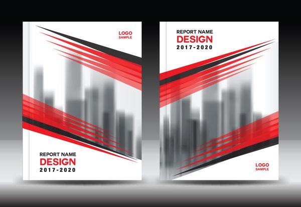 طرح جلد قرمز الگوی گزارش سالانه بروشور تجاری مشخصات شرکت در a4