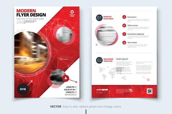 طراحی بروشور جلد گزارش کسب و کار شرکت بروشور یا fl