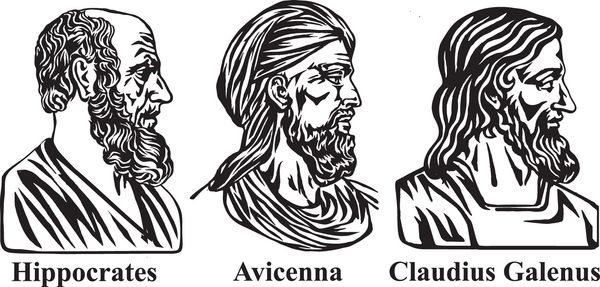 پزشکان باستان Hippocrates Avicenna و Galen