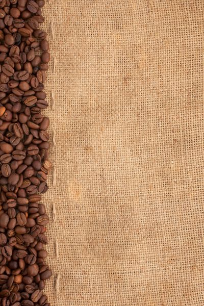 آماده سازی برای منو قهوه از قهوه خط و burlap ساخته شده است