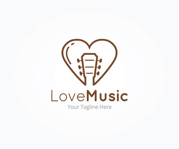 الگوی لوگوی Love Music