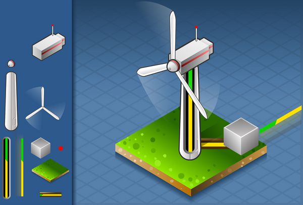 تولید و انتقال ایزومتریک انرژی از طریق توربین بادی
