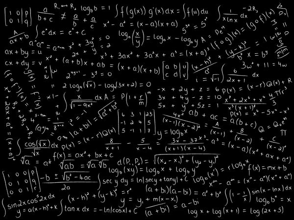 معادلات ریاضی روی تخته سیاه فرمول های ریاضی