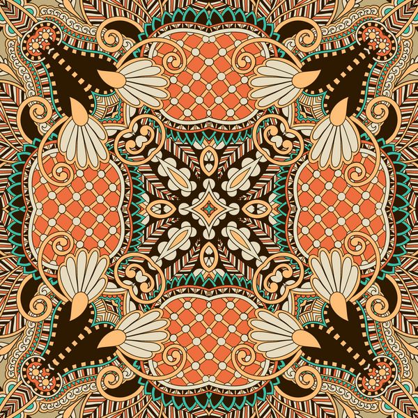 زینتی زینتی پازلی بانداندا شما می توانید این الگو را در طراحی فرش شال بالش کوسن استفاده کنید