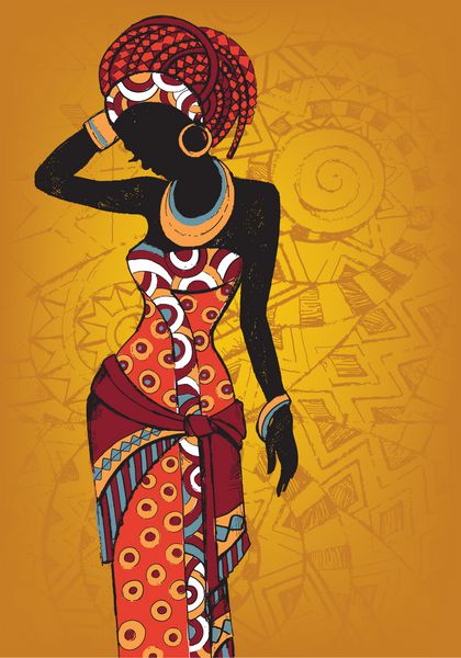 دست زن زیبا سیاه و سفید تصویر کشیده زن آفریقایی