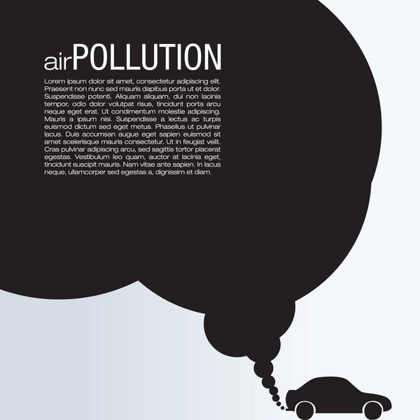 طراحی برداری بر روی آلودگی هوا