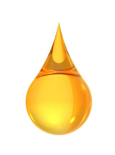 قطره های نفت طلایی زیبا بر روی زمینه سفید ایجاد شده از گرافیک کامپیوتری برای استفاده به عنوان لوگو مقالات و یا مقالات در مورد روغن
