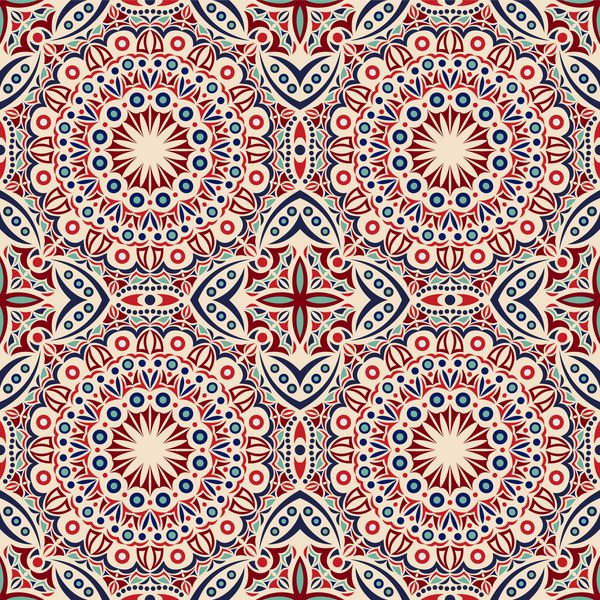 الگوی بدون درز فرش جزئیات فرش ایرانی