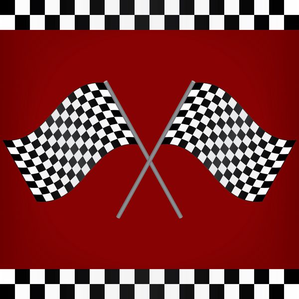 پرچم Crossed Racing Checkered