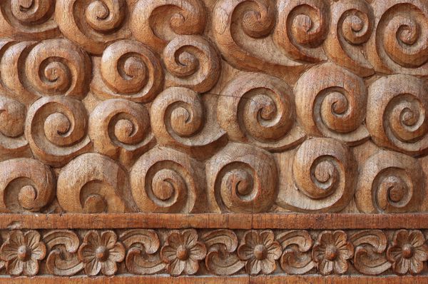 الگوی تایلندی چوب الگوی تزئینی چوبی دست ساز