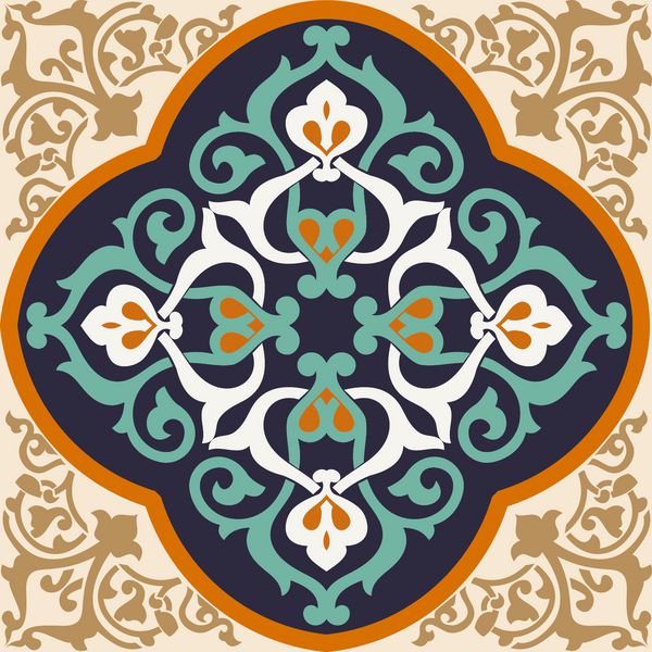 پس زمینه با الگو بدون درز در سبک اسلامی