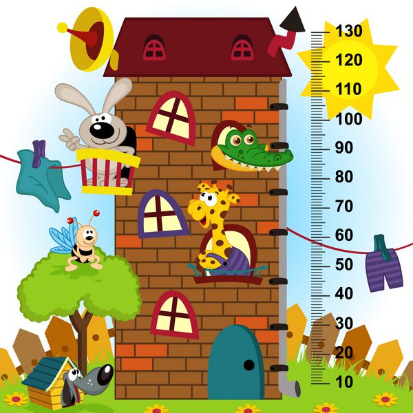 اندازه خانه ارتفاع در نسبت اصلی 1 4 تصویر برداری EPS